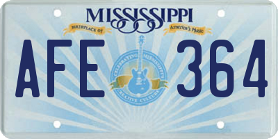 MS license plate AFE364