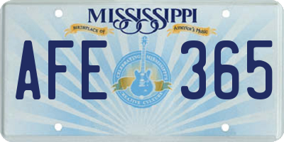 MS license plate AFE365