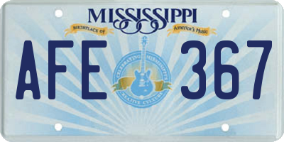 MS license plate AFE367