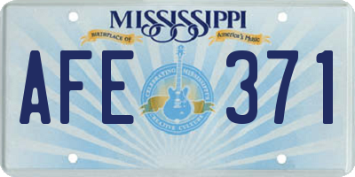 MS license plate AFE371