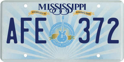 MS license plate AFE372