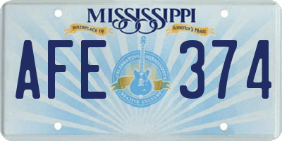 MS license plate AFE374