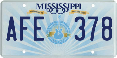 MS license plate AFE378