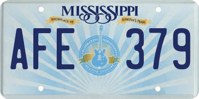 MS license plate AFE379
