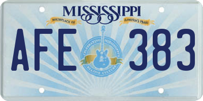MS license plate AFE383