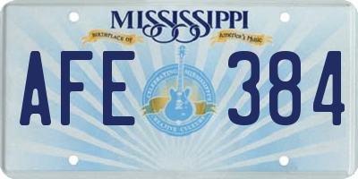 MS license plate AFE384