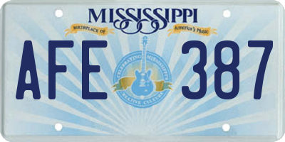 MS license plate AFE387