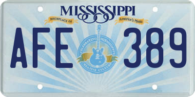 MS license plate AFE389