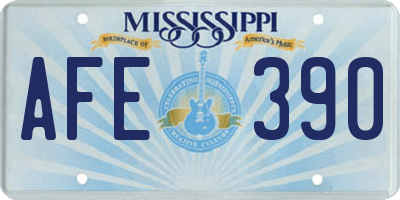MS license plate AFE390