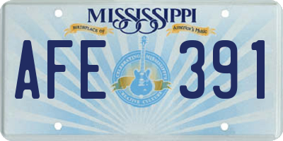MS license plate AFE391