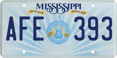 MS license plate AFE393