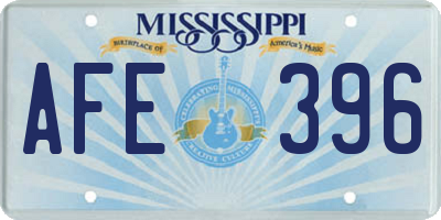 MS license plate AFE396