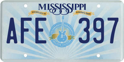 MS license plate AFE397