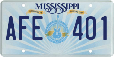 MS license plate AFE401