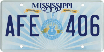 MS license plate AFE406