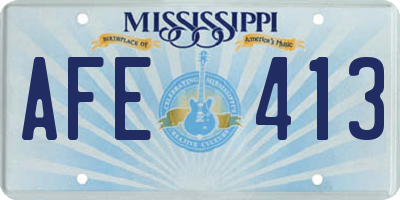 MS license plate AFE413