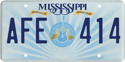 MS license plate AFE414
