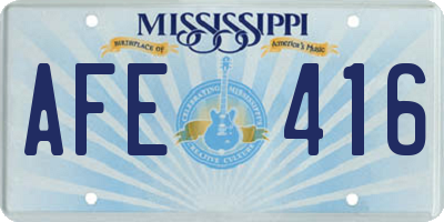 MS license plate AFE416