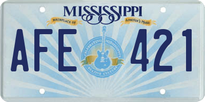 MS license plate AFE421