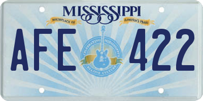 MS license plate AFE422