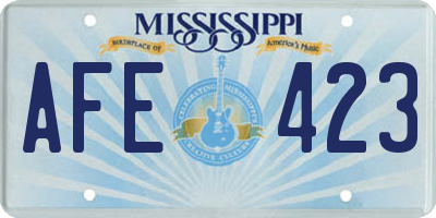 MS license plate AFE423