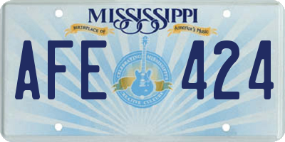 MS license plate AFE424