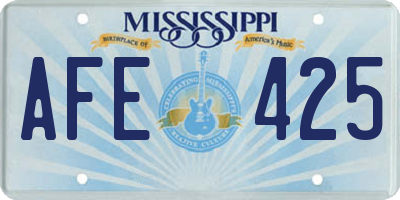 MS license plate AFE425