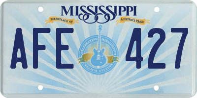 MS license plate AFE427