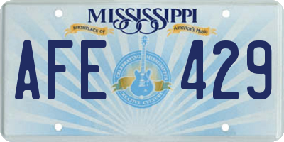MS license plate AFE429