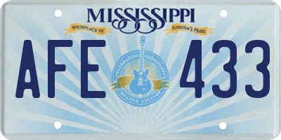 MS license plate AFE433