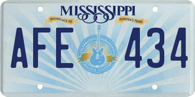 MS license plate AFE434