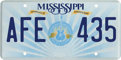 MS license plate AFE435