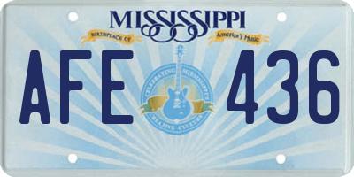 MS license plate AFE436