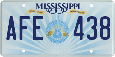 MS license plate AFE438