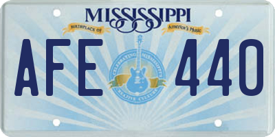 MS license plate AFE440