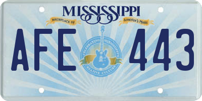 MS license plate AFE443