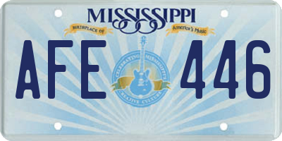 MS license plate AFE446