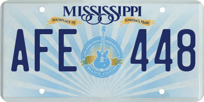 MS license plate AFE448