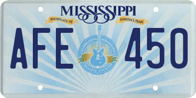 MS license plate AFE450