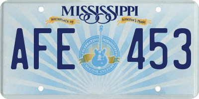 MS license plate AFE453