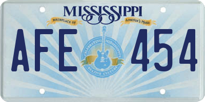 MS license plate AFE454