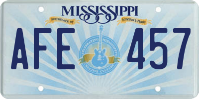MS license plate AFE457