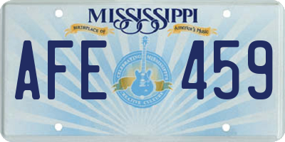 MS license plate AFE459