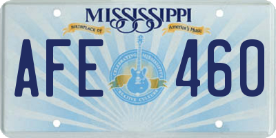 MS license plate AFE460