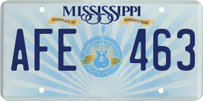 MS license plate AFE463