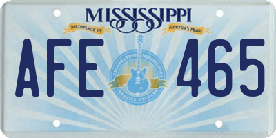 MS license plate AFE465