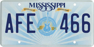 MS license plate AFE466