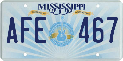 MS license plate AFE467