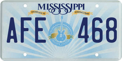 MS license plate AFE468