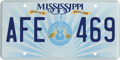 MS license plate AFE469